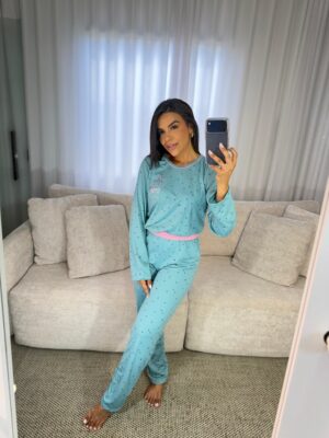 Pijama longo estrelas