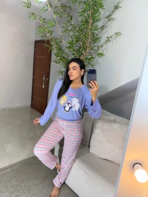 Pijama longo pinguins