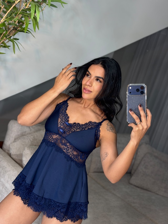 Baby doll luxo azul marinho - Imagem 3